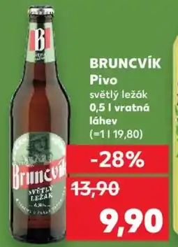 Kaufland BRUNCVÍK Pivo světlý ležák nabídka