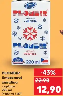 Kaufland PLOMBIR Smetanová zmrzlina nabídka