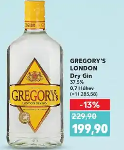 Kaufland GREGORY'S LONDON Dry Gin 37,5% nabídka