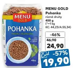 Kaufland MENU GOLD Pohanka nabídka