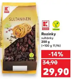 Kaufland Rozinky sultánky nabídka