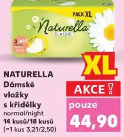 Kaufland NATURELLA Dámské vložky s křidélky nabídka