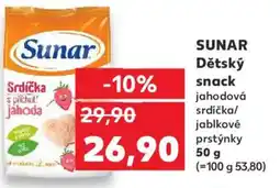 Kaufland SUNAR Dětský snack nabídka