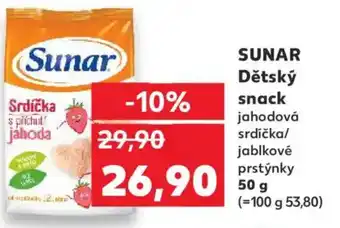 Kaufland SUNAR Dětský snack nabídka