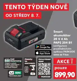 Kaufland Smart akumulátor 20 V 4 Ah PAPS 204 B1 nabídka