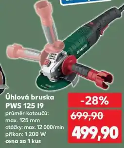Kaufland Úhlová bruska PWS 125 I9 nabídka
