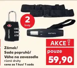 Kaufland Zámek/Sada popruhů/Váha na zavazadla nabídka