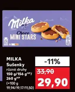 Kaufland Milka sušenky různé druhy nabídka