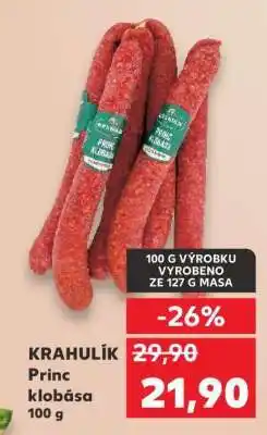 Kaufland KRAHULÍK Princ klobása 100 g nabídka