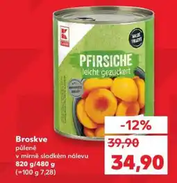 Kaufland Broskve půlené nabídka