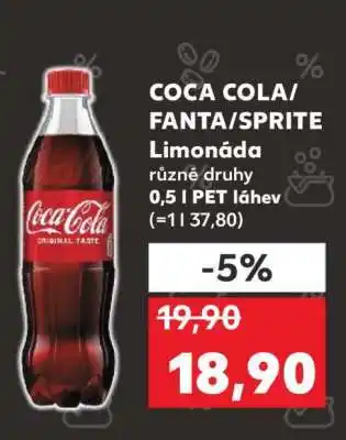 Kaufland COCA-COLA/ FANTA/ SPRITE Limonáda nabídka