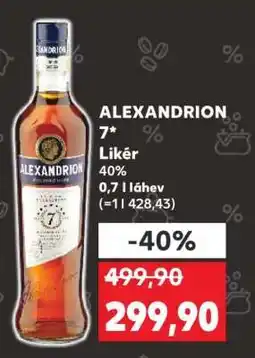 Kaufland ALEXANDRION 7* Likér nabídka