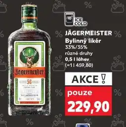 Kaufland JÄGERMEISTER Bylinný likér nabídka