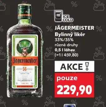 Kaufland JÄGERMEISTER Bylinný likér nabídka