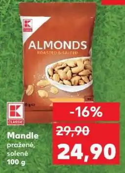 Kaufland Mandle pražené, solené 100 g nabídka