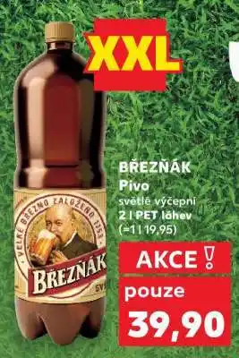 Kaufland BŘEZNÁK Pivo světlé výčepní nabídka