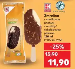 Kaufland Zmrzlina s vanilkovou příchutí s arašídy/čokoládovou polevou nabídka