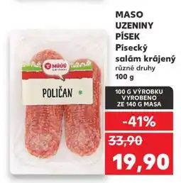 Kaufland Písecký salám krájený nabídka