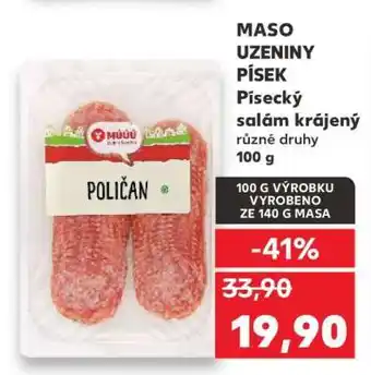 Kaufland Písecký salám krájený nabídka