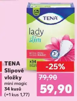 Kaufland TENA Slipové vložky mini magic 34 kusů nabídka