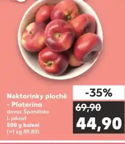 Kaufland Nektarinky ploché - Platerina nabídka