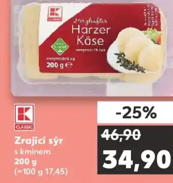 Kaufland Zrající sýr s kminem nabídka