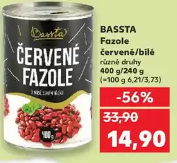 Kaufland BASSTA Fazole červené/bílé nabídka
