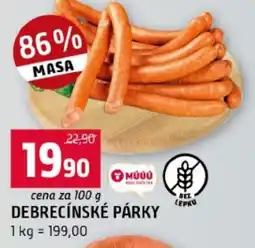 Terno Debrecínské párky nabídka