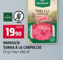 Terno Krahulik šunka á la carpaccio nabídka