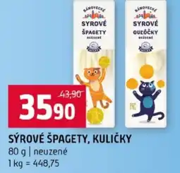Terno Sýrové špagety, kuličky nabídka