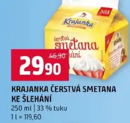 Terno Krajanka čerstvá smetana ke šlehání nabídka