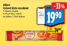 Albert Albert Listové těsto rozválené nabídka