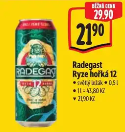Albert Radegast Ryze hořká 12 nabídka