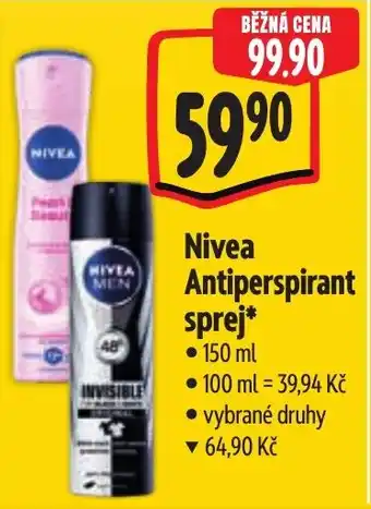 Albert Nivea Antiperspirant sprej nabídka
