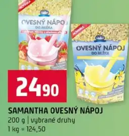 Terno Samantha ovesný nápoj nabídka