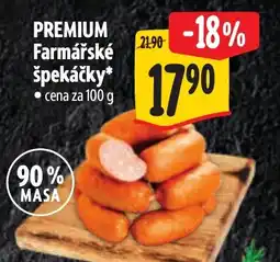 Albert PREMIUM Farmářské špekáčky nabídka
