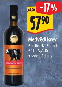 Albert Medvědí krev nabídka