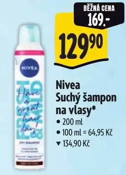 Albert Nivea Suchý šampon na vlasy nabídka