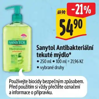 Albert Sanytol Antibakteriální tekuté mýdlo nabídka