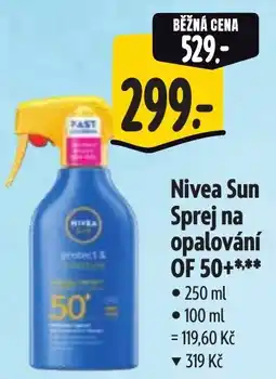 Albert Nivea Sun Sprej na opalování OF 50+ nabídka