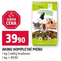 Terno Akinu kompletní menu nabídka