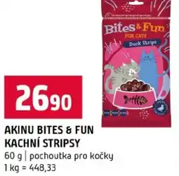 Terno Akinu bites & fun kachní stripsy nabídka
