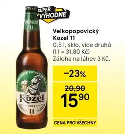 Tesco Velkopopovický Kozel 11 nabídka