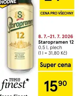 Tesco Staropramen 12 nabídka