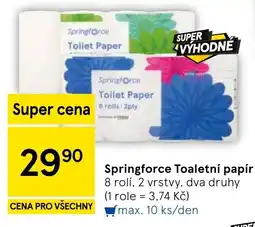 Tesco Springforce Toaletní papír nabídka