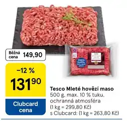 Tesco Tesco Mleté hovězí maso nabídka