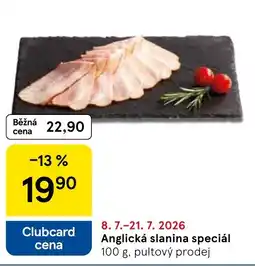 Tesco Anglická slanina speciál nabídka