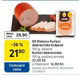 Tesco DZ Klatovy Kuřecí debrecínka krájená nabídka