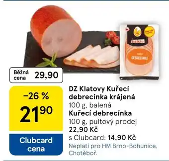 Tesco DZ Klatovy Kuřecí debrecínka krájená nabídka