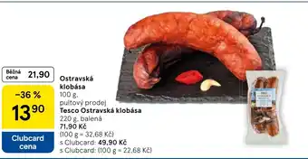 Tesco Ostravská klobása nabídka